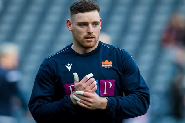 Edinburgh's George Taylor ahead of their home European Rugby Challenge Cup match versus Agen at Murrayfield Stadium in January 2020 (Photo by Ross Parker/SNS Group/SRU)