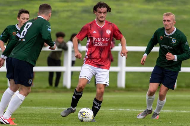 Gala Fairydean Rovers' Jack Beaumont playing against Edinburgh University at Peffermill at the weekend (Photo: Thomas Brown)