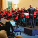Berwick Upon Tweed Male Choir singing at St Andrew Blackadder Church, North Berwick in aid of the RNLI