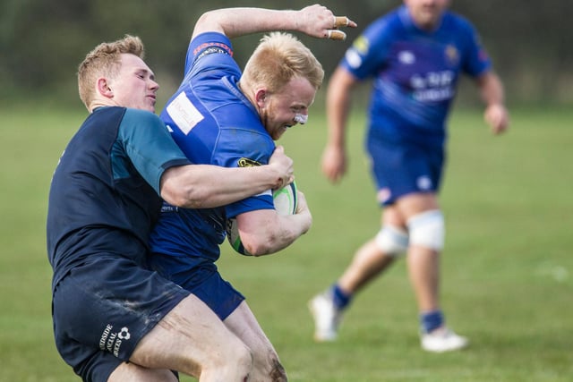 Jed-Forest's Rory Marshall in action against Selkirk at Sunday's Berwick Sevens