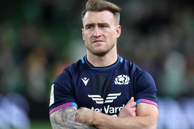 Stuart Hogg after Scotland's Six Nations defeat by Ireland on Saturday, March 19 (Photo by Richard Heathcote/Getty Images)