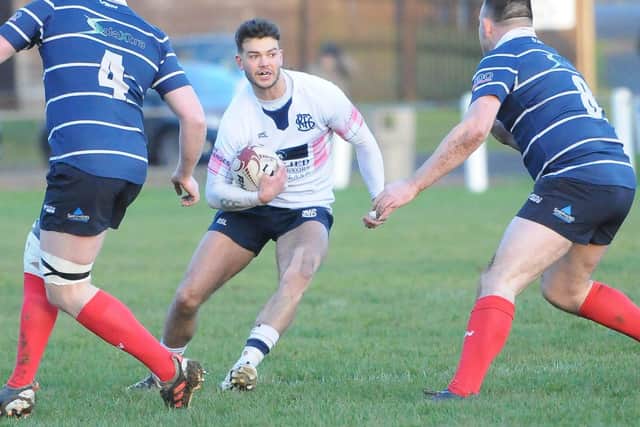Ryan Cottrell in action for Selkirk versus Musselburgh on Saturday (Pic: Grant Kinghorn)