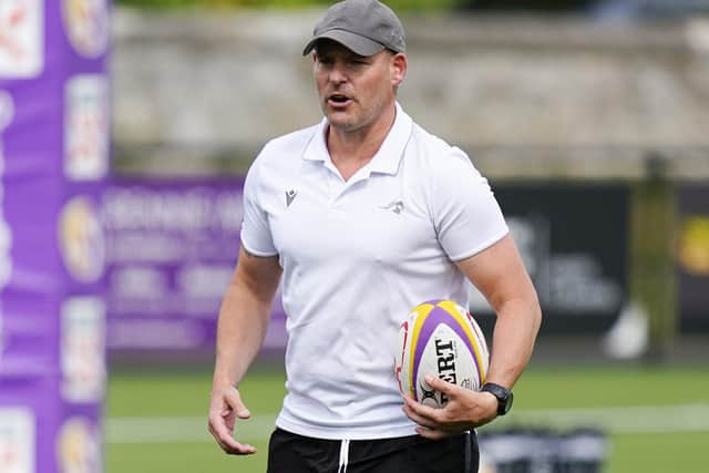 Southern Knights head coach Bruce Ruthven ahead of his side's 36-12 loss to Watsonians in the Fosroc Super6 Championship at the Greenyards in Melrose on Saturday (Photo by Simon Wootton/SNS Group/SRU)