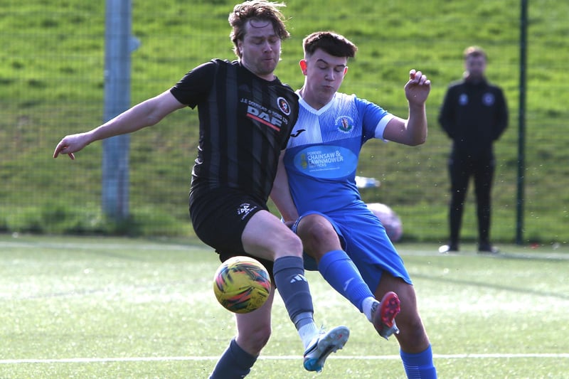 Duns Amateurs losing 4-3 to Earlston Rhymers at Berwick Sports Centre in the Border Cup's quarter-finals on Saturday (Photo: Steve Cox)