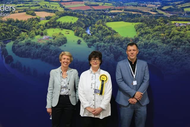 East Berwickshire Councillors Carol Hamilton (Con), Aileen Orr (SNP) and James Anderson (Ind).
