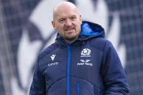 Scotland rugby head coach Gregor Townsend during a training session at the Oriam in Edinburgh in March (Photo by Ross MacDonald/SNS Group/SRU)