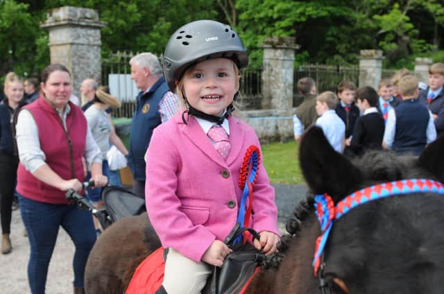 Emilia Hill from Jedburgh is all smiles at the Haining. Photo: Grant Kinghorn