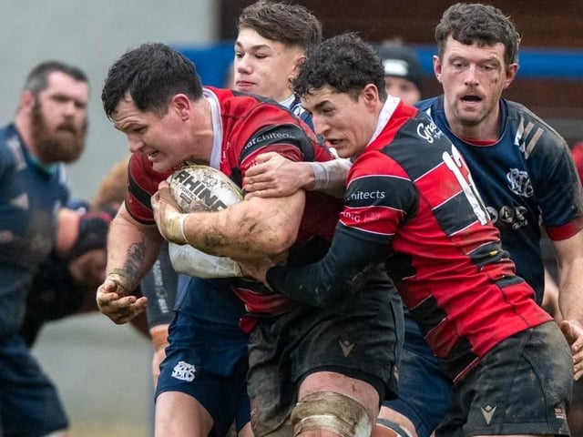 Selkirk going down 29-12 at home to Stirling County at Philiphaugh on Saturday (Photo: Bryan Robertson)