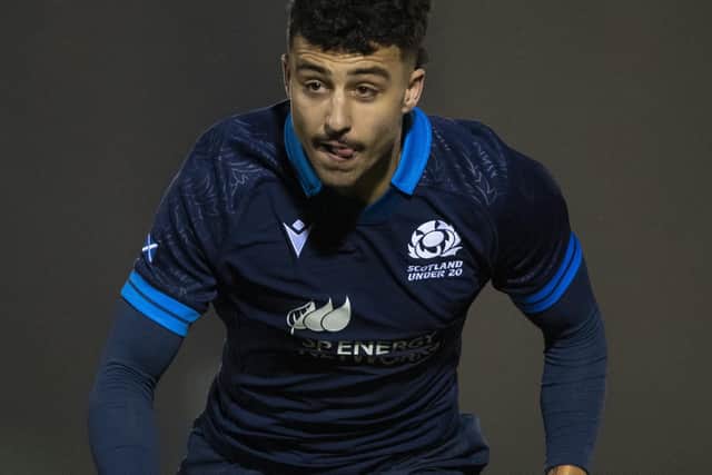 Ben Afshar in action for Scotland under-20s versus Wales at Scotstoun Stadium in Glasgow in February (Photo by Ross MacDonald/SNS Group/SRU)