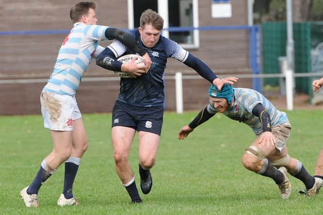 Josh Welsh making a break for Selkirk during their 32-25 loss at home to Edinburgh Academical on Saturday (Photo: Grant Kinghorn)