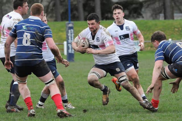 Ross Nixon playing his 299th game for Selkirk versus Musselburgh on Saturday (Pic: Grant Kinghorn)