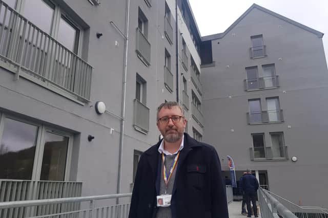 Neil Wilson-Prior, director of property assets at Eildon, outside the new flats.