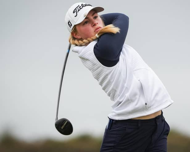 2026 Scottish Golf order of merit winner Carly McDonald at this year’s Scottish girls’ open at Luffness New Golf Club in East Lothian in April (Photo: Chris Young/Scottish Golf)