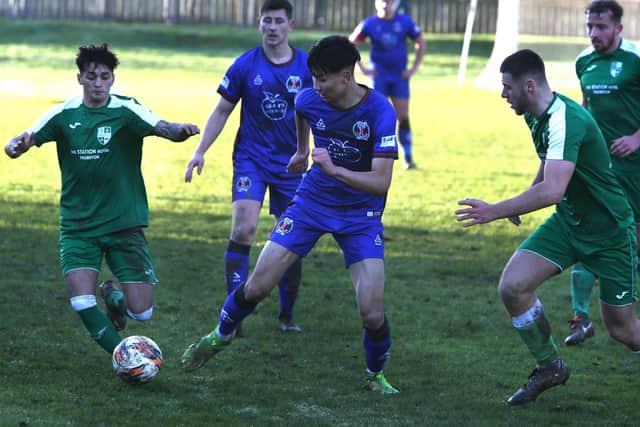 Yuan Fang in action for Hawick versus Thornton Hibs at the weekend (Pic: Steve Cox)
