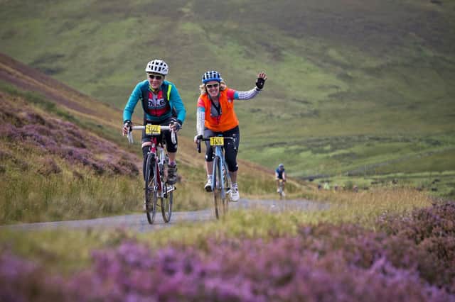 Cyclists taking part in 2017's Tour o' the Borders (Pic: Ian Linton)