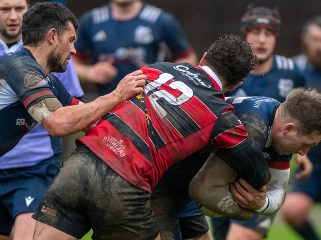 Selkirk losing 29-12 at home to Stirling County at Philiphaugh on Saturday (Photo: Bryan Robertson)