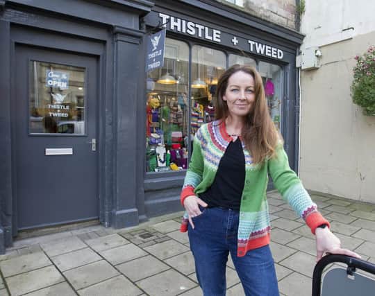 Catryna Reid at Thistle and Tweed, High Street, Jedburgh. Photo: Bill McBurnie