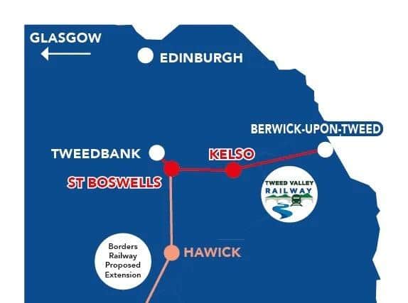 The bid is to take the railway from St Boswells to Berwick, through Kelso.