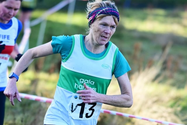 Wendy Roethenbaugh running for Gala Harriers at Bathgate