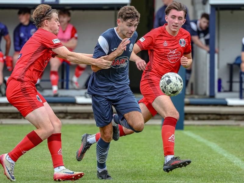 Kyle Kivlichan in possession for Vale of Leithen during their 3-2 defeat hosting Hawick Royal Albert on Saturday (Photo: Hilary Isaac)