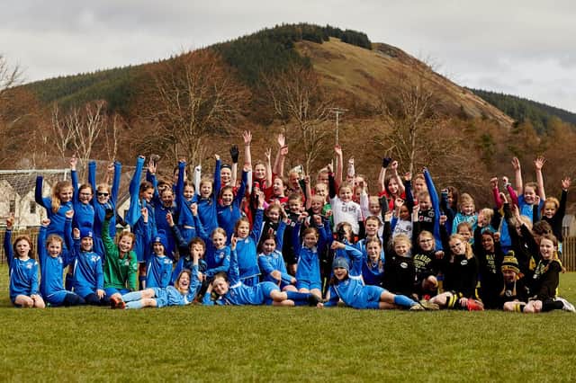 All the girls who took part in the under-11s' football festival hosted by Leithen Vale Sports Club (Photo: Natalie Martin)