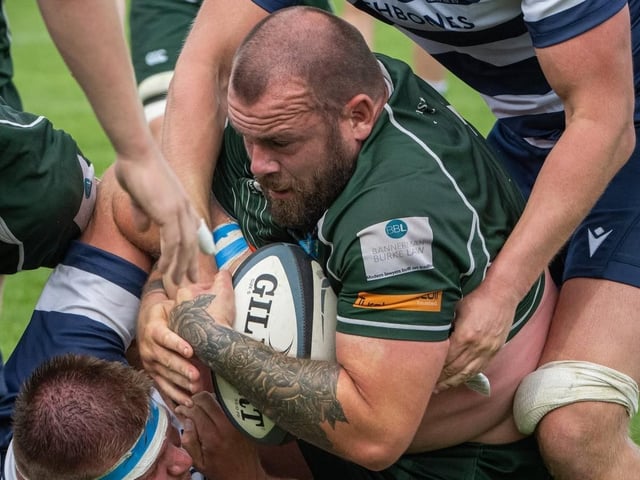 Shawn Muir in action for Hawick during their 80-13 loss away to Heriot’s in Edinburgh on Saturday (Photo: Jonathan Cruickshank)