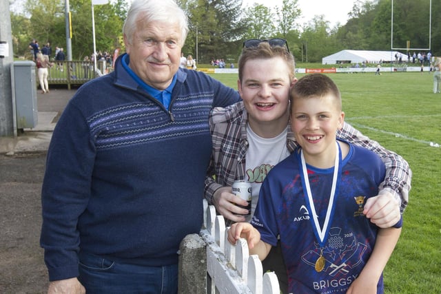 Jack, Jay and Allan Goodfellow at Saturday's Jed-Forest 7s tournament