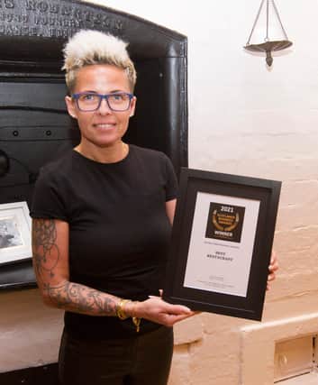 Kamila Raczynska, owner of Adam's Kitchen in Hawick picked up Best Restaurant 2021 in Scotland's Business Awards. (Photo: BILL McBURNIE)