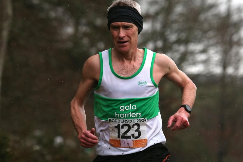 Gala Harrier Iain Stewart finished tenth in 24:59 in Sunday's Borders Cross-Country Series senior race at Galashiels