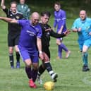 Hawick Waverley on the ball against Newtown at home at Wilton Lodge Park on Saturday (Pic: Steve Cox)