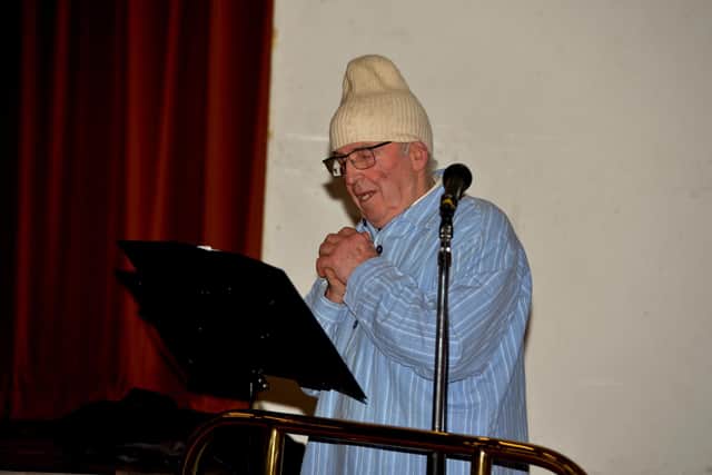 Wattie Blake from Kelso gave a rousing rendition of Holy Willie's Prayer at Gala. Photo: Alwyn Johnston.