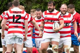 South of Scotland captain Shawn Muir issuing instructions to his players during their 32-30 Scottish inter-district championship final loss to Caledonia Reds on Sunday at Braidholm in Glasgow (Photo by Euan Cherry/SNS Group/SRU)