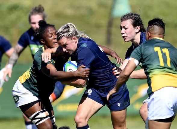 Chloe Rollie in action for Scotland against South Africa in Cape Town (archive photo by Ashley Vlotman/Gallo Images/Getty Images)