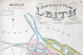 Detailed map of 19th century Fire Plans for Leith