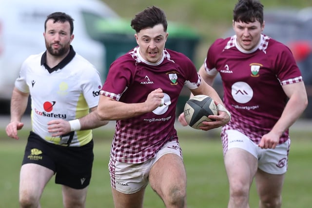 Ben Gill on the attack for Gala during their 26-12 win against Melrose in the final at 2024's Langholm Sevens on Saturday (Photo: Brian Sutherland)