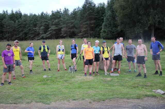 One group of Lauderdale Limpers at the famous 'Watering Stane' stage of their run