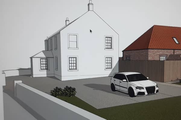 The plan for the new eco-friendly home at Cove Farmhouse.​