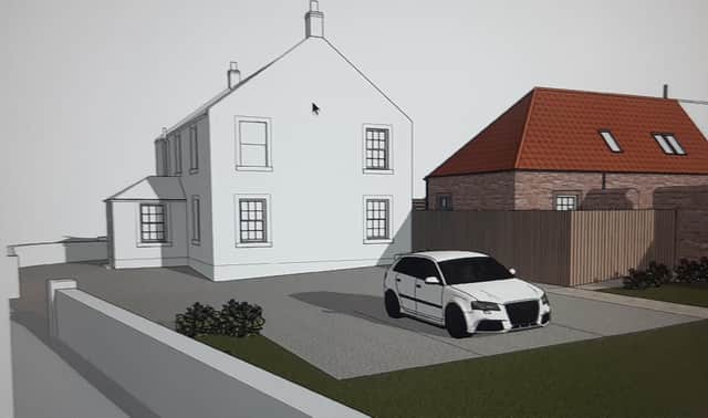 The plan for the new eco-friendly home at Cove Farmhouse.​
