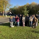 Ross Allan, Shelley Edgar, Councillor Leagh Douglas and members of the Newtown Community Christmas Lights and Fair committee.​ (Pic: Andy Douglas)