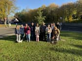 Ross Allan, Shelley Edgar, Councillor Leagh Douglas and members of the Newtown Community Christmas Lights and Fair committee.​ (Pic: Andy Douglas)
