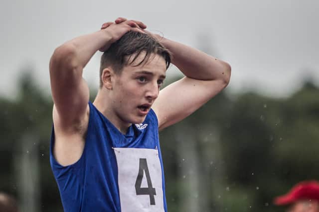 Callum Murrow won the 400m and was second in the 90m youths at Tweedbank