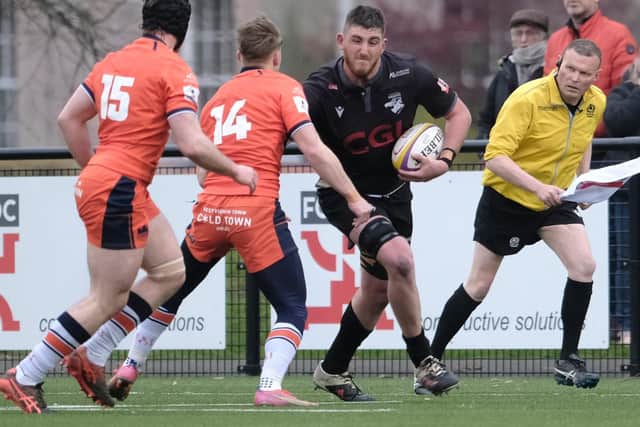 Clark Skeldon on the ball for Southern Knights against Edinburgh A at the weekend (Pic: Rob Gray)