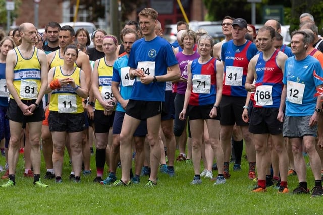 Some of the 105 runners taking part in Sunday's St Boswells Wobbly Trail Race