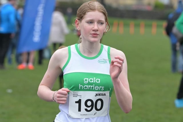 Gala Harriers' Iris Dennison was 61st girl under 15 in 21:38 at Sunday's Scottish Athletics young athletes' road races at Greenock