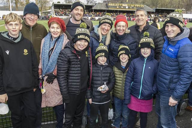 The Wightman family enjoying the spectacle of the Melrose Sevens on Saturday (Photo: Bill McBurnie)