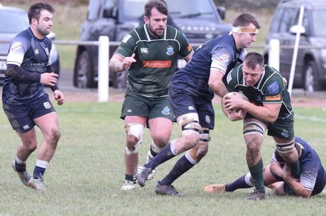 Hawick beating Selkirk 59-3 away at Philiphaugh on Saturday in their last pre-play-offs game of the Scottish Premiership rugby season (Pic: Malcolm Grant)