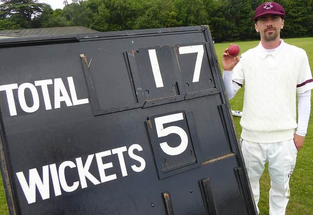 David Gardiner finished with five wickets for 17 runs against Marchmont IIs, Selkirk’s first five-for of the season (Photo: John Smail)