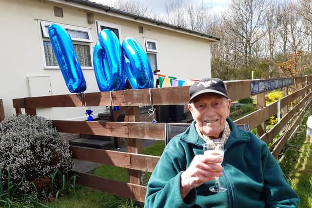 Springwood Village resident George Trigg, who ran messages to Field Marshall Montgomery during the war, was 100 on Friday.