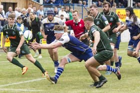 Jed-Forest flanker Dan Wardrop in action against Hawick in the Skelly Cup in September (Photo: Bill McBurnie)