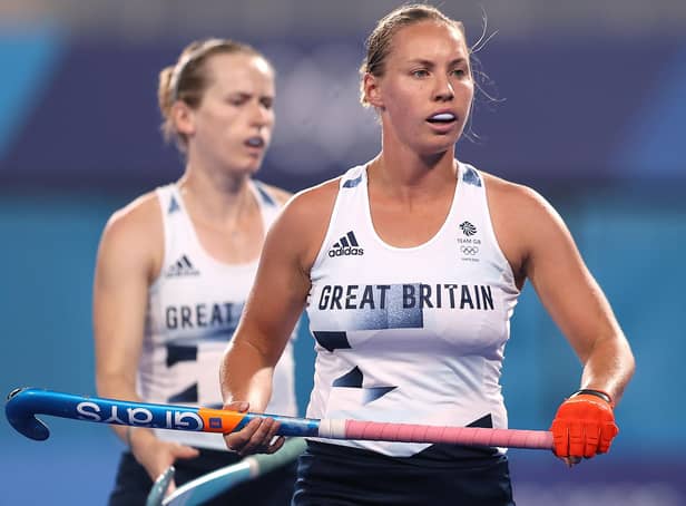 Selkirk's Sarah Robertson, right, playing for Great Britain at the Tokyo 2020 Olympic Games in Japan last year (Photo by Francois Nel/Getty Images)